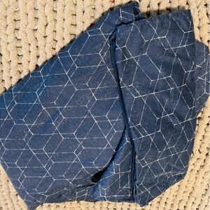 Sleep Number Navy Geometric Printed Duvet Cover Set (King)